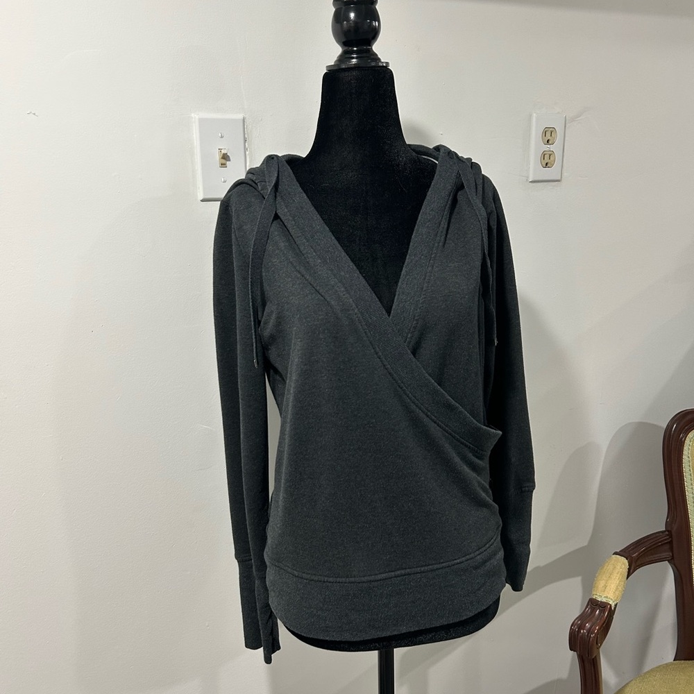 Charcoal Cross Front Hoodie